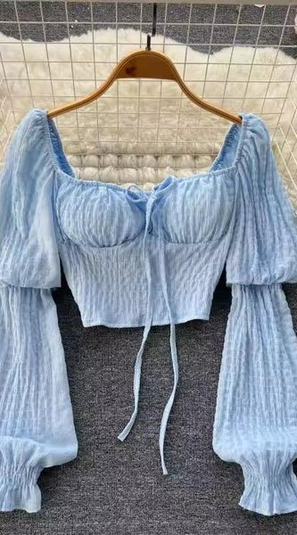 Sky Belle Puff Sleeve Top